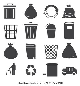 trashcan icon set