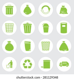 trashcan icon set