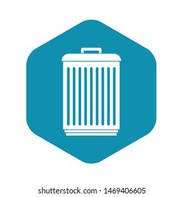 Trashcan icon. Simple illustration of trashcan vector icon for web