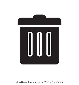 Icono de papelera. Signo de Vector simple.