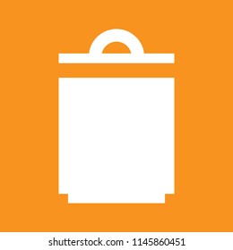Trashcan icon, stock vector illustration, EPS10.