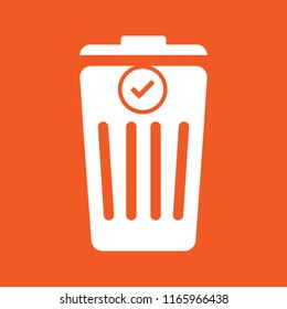 Trashcan icon, stock vector illustration, EPS10.