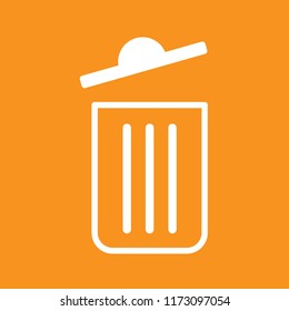 Trashcan icon, stock vector illustration, EPS10.