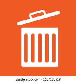 Trashcan icon, stock vector illustration, EPS10.