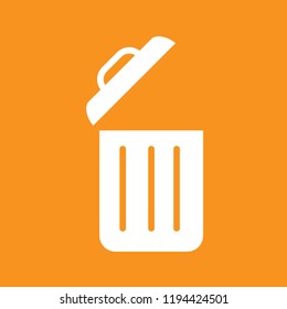 Trashcan icon, stock vector illustration, EPS10. 