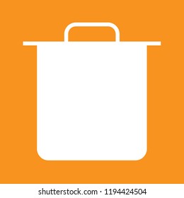 Trashcan icon, stock vector illustration, EPS10. 