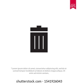 Trashcan icon template design. Vector icon illustration