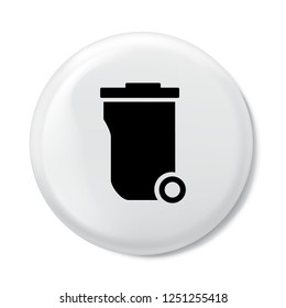 trashcan icon in trendy flat style isolated on background. trashcan icon logo, app, UI. icon Vector illustration, EPS10.