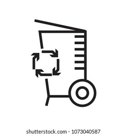 trashcan icon vector