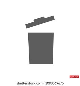trashcan icon vector