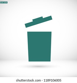 trashcan icon vector