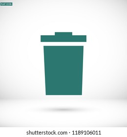 trashcan icon vector