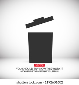 trashcan icon vector
