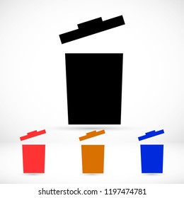 trashcan icon vector