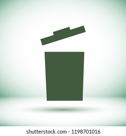 trashcan icon vector