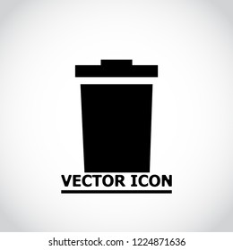 trashcan icon vector
