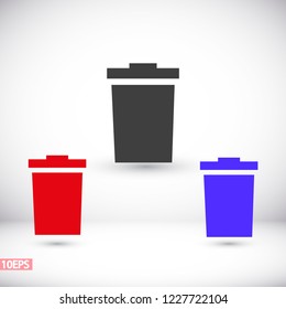 trashcan icon vector