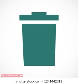 trashcan icon vector