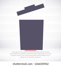 trashcan icon vector