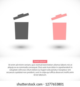 trashcan icon vector