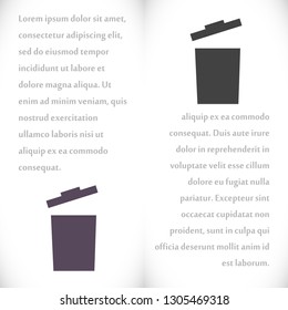 trashcan icon vector