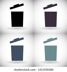 trashcan icon vector