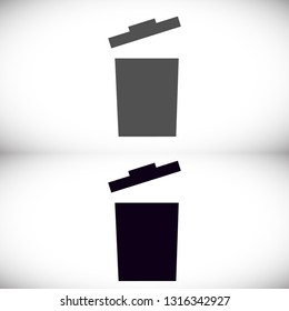 trashcan icon vector