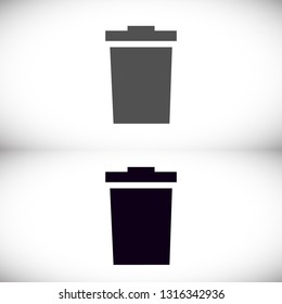 trashcan icon vector