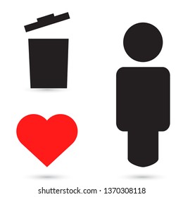 trashcan icon vector