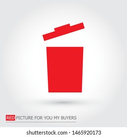 trashcan icon vector . 