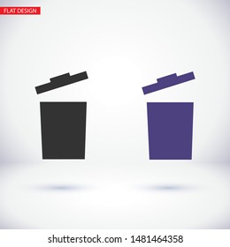 trashcan icon vector 