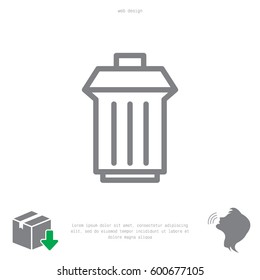 trashcan icon. vector illustration