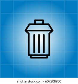trashcan icon. vector illustration