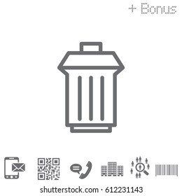 trashcan icon. vector illustration