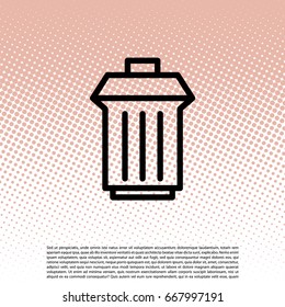 trashcan icon. vector illustration