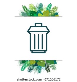 trashcan icon. vector illustration