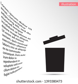 trashcan icon vector . Lorem Ipsum Illustration design