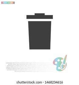 trashcan icon vector . Lorem Ipsum Illustration design