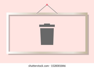 trashcan icon vector . Lorem Ipsum Illustration design