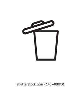 trashcan icon vector symbol template