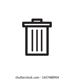 trashcan icon vector symbol template
