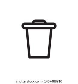 trashcan icon vector symbol template