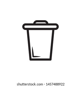 trashcan icon vector symbol template