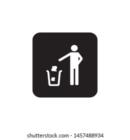 trashcan icon vector symbol template