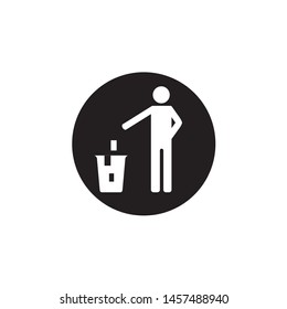 trashcan icon vector symbol template