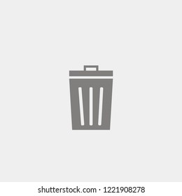Trashcan icon. Vector trash basket illustration