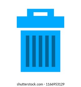 Trashcan Icon, Vector Trash Bin - Basket Illustration - Garbage Basket Symbol