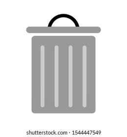 Trashcan Icon, Vector Trash Bin - Basket Illustration - Garbage Basket Symbol