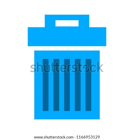trashcan icon, vector trash bin - basket illustration - garbage basket symbol