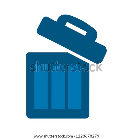 trashcan icon, vector trash bin - basket illustration - garbage basket symbol